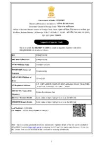 Trishiva Exim | Certificate